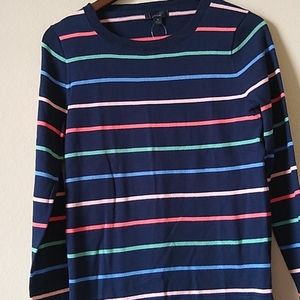 J. Crew - Multicolor Stripe Print Pullover Sweater